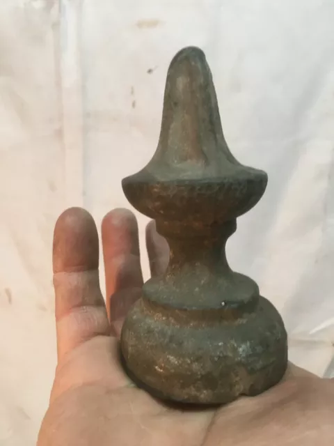 Primitive Old Cast  DAGGER SPEAR Fence Post Cap  Finial Victorian Antique 4.5in
