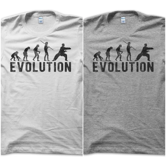 T-Shirt Maglietta Evolution Tai Chi Chuan Arti Marziali Meditazione Vintage Uomo