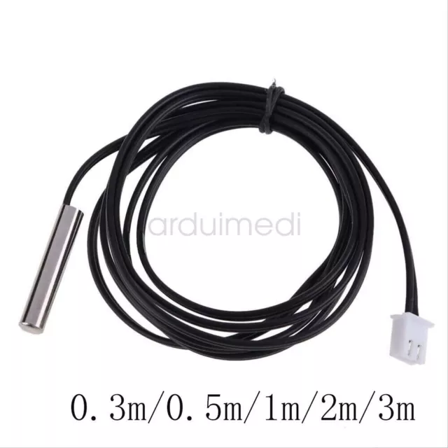 NTC Temperature Sensor Waterproof  Probe Cable 0.3m/0.5m/1m/2m/3m 10K 1% 3950