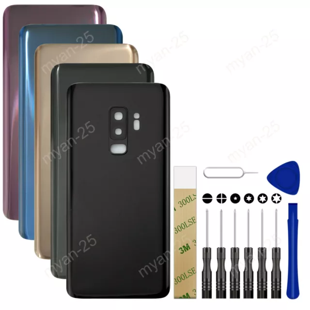 Back Door Battery Cover + Camera Lens For Samsung Galaxy S9+ Plus SM-G965U1