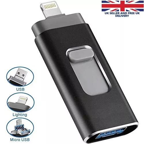 256GB 2TB USB Flash Drive External Memory Storage Photo Stick For iPhone iPad PC