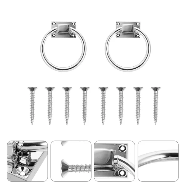 2 pz maniglia cassetto antica ferramenta armadio argento