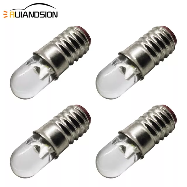 Douille à vis E5 LED Lampe à ampoule intérieure 3V 6V 12V 24V Blanc/ Blanc chaud