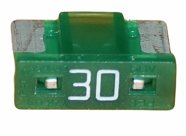 2 mini fusibles 30A auto moto à lame low profile vert 2