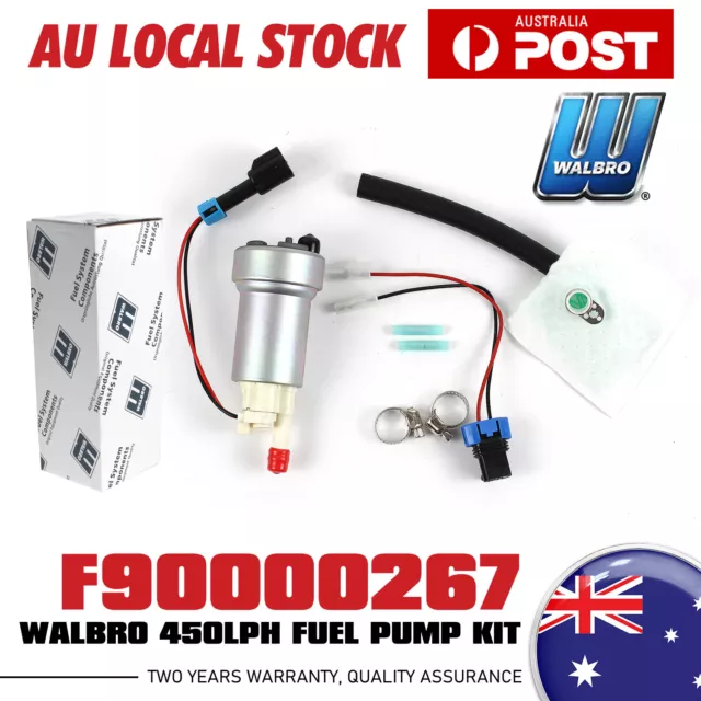 1x Genuine Walbro 460 lph Fuel Pump Kit F90000267 suit E85 also 450 lph EFP-287