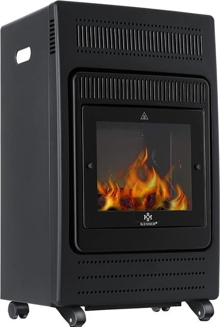 KESSER® Gasheizer Gasheizofen Heizstrahler 3,4 kW Gas Kamin inkl. Gasdruckregler