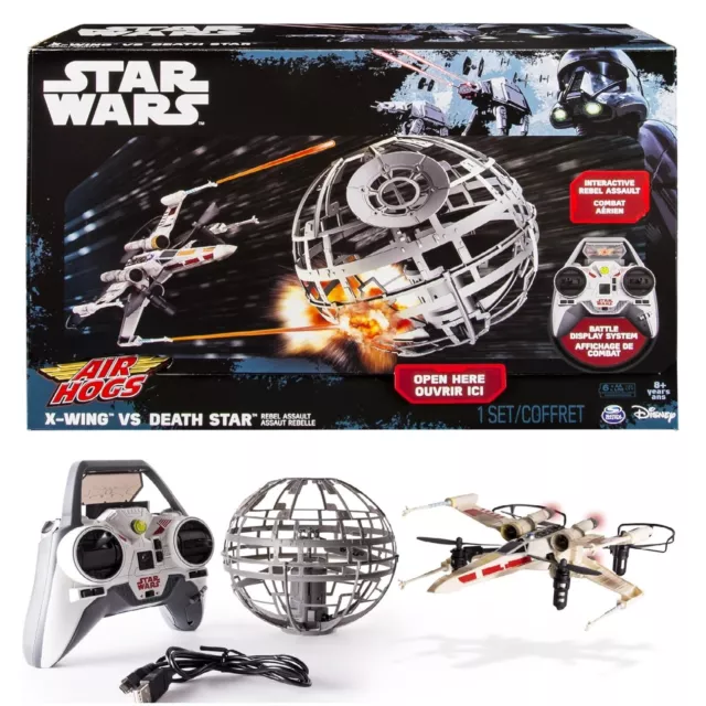 Air Hogs Star Wars X-Wing vs. Death Star Rebel Assault  RC Drone Plane Fighter