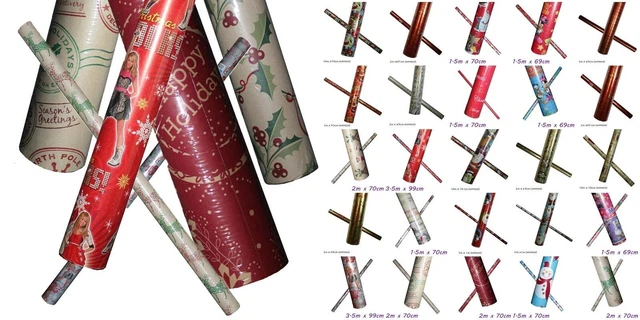 15 rotoli per £10 - carino regalo di Natale avvolgimento rotoli di carta design adorabile regalo