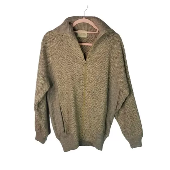 Vtg Gaeltarra Donegal tweed wool sweater academia mens see measurements