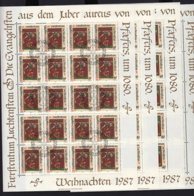 Liechtenstein 1987 Mi-Nr. 930-33 Kleinbogen Weihnachten ESST
