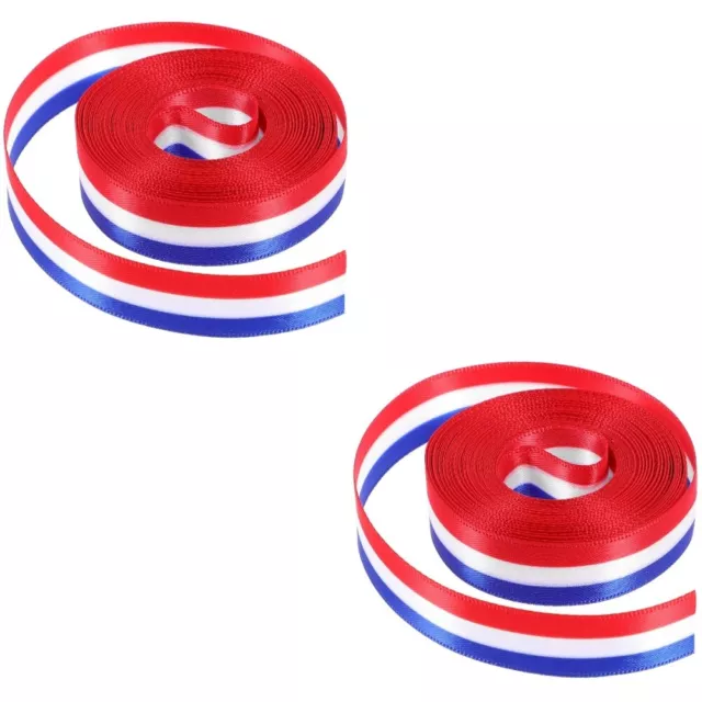 2pcs Independence Day DIY Ribbon Gift Packaging Ribbon Bouquet Ribbon Wreath