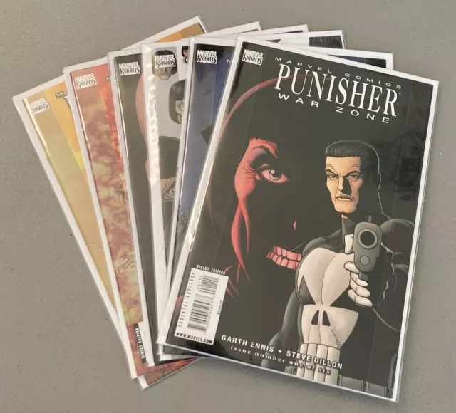 Marvel Knights Comics PUNISHER: War Zone 1-6 Comic Book Set - Garth Ennis Dillon