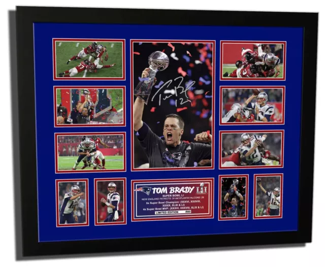 Tom Brady Patriots Super Bowl Li (2017) Signed Limited Edition Frame Memorabilia