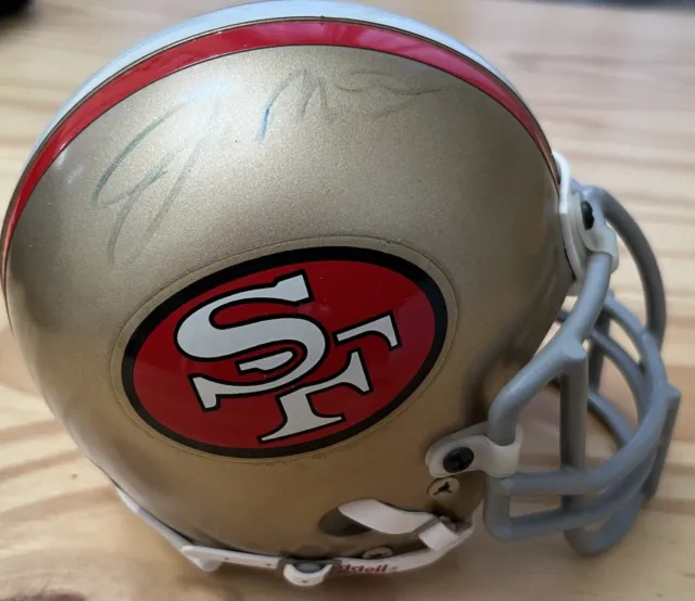 Joe Montana signed San Francisco 49ers mini helmet - HOF autograph