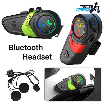 Casco de motocicleta Bluetooth 5.0 Auricular Manos Libres Inalámbrico Auriculares Altavoz Micrófono
