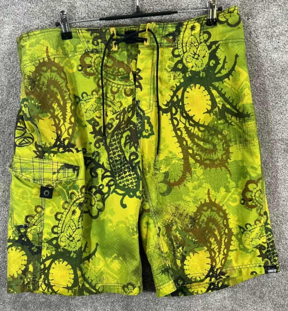 Pantalones cortos Reef Board para hombre 36 multicolores sin forrar tropical real 36X12 bolsillo de carga