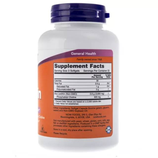 Lécithine de Now Foods 1200 mg, 100 capsules 2
