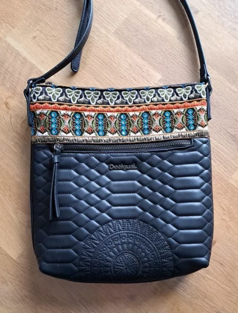 Tasche Desigual Umhängetasche Wendetasche schwarz / bunt / grün