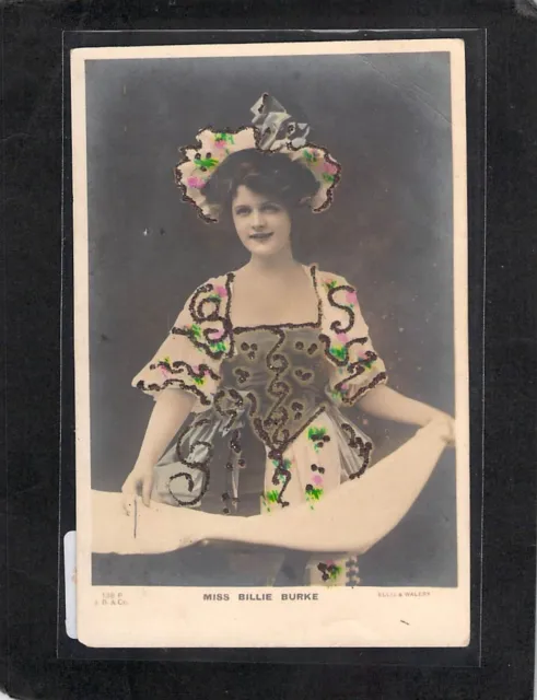C6982 Glamour Miss Billie Burke Tinted Glitter PU Beagles vintage postcard