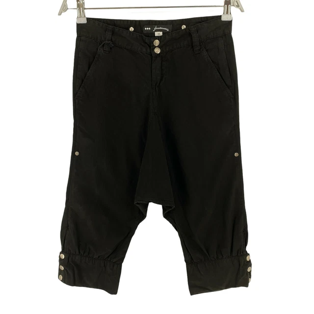Pantalon Stradivarius Noir Rayé Blanc - Taille 32 XXS - Neuf Sans étiquettes