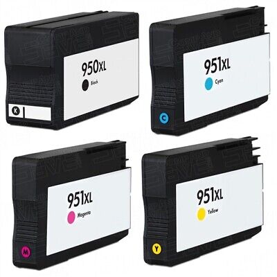 4 Ink Cartridges HP 950XL/951XL For OfficeJet Pro 251dw 8100 8600 8610 Non-OEM