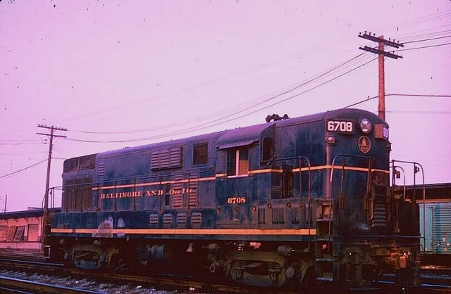 Duplicate Ektachrome Slide Baltimore & Ohio Railroad Fm H16-44 #6708