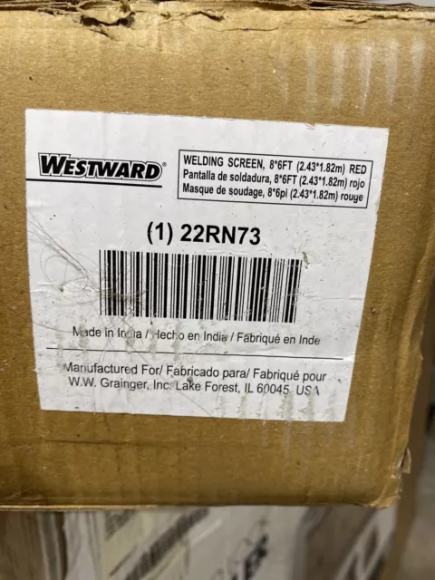 Westward 22RN73 Welding Screen 8' Wide 6, Tall
