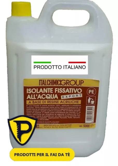 Isolante fissativo all'acqua export base di resine acriliche da 5 lt Italchimici