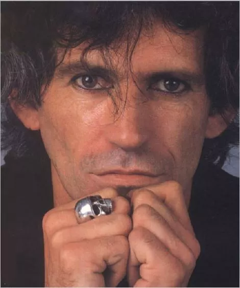 Keith Richards Skull Ring 925 Sterling Silver Men's New Biker Rocker Gothic S 10
