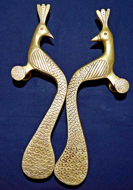 Peacock Shape Door Handle Large Size Brass Victorian Design Cabinet Handle Decor