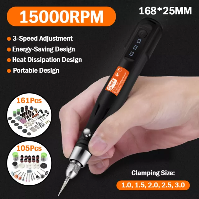 161 Set Electric Engraving Pen Cordless Carving Pen Wired Engraver Pen Tool