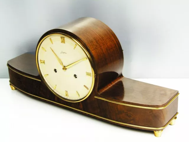 Junghans Pure  Art Deco  Chiming Mantel Clock  Black Forest