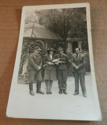 Wwii German Soldiers Sweetheart Family Photograph Postcard Uniform Orig Ww2 #74