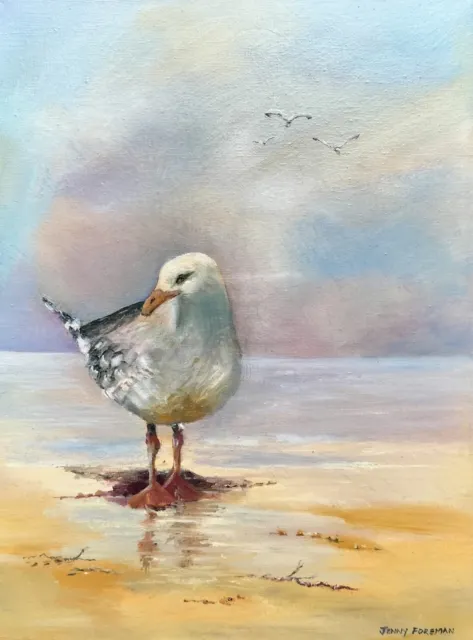 ' GULLIVER THE GULL' an original oil on canvas 30 cm x 40 cm unframed