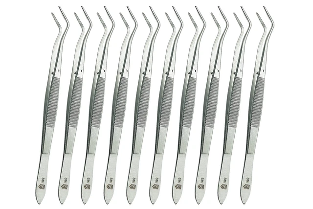 Anatomische Pinzette – Spitz, Edelstahl Matt, 15,5 Cm, Ideal Für Zeckenentfernung & Feinarbeit