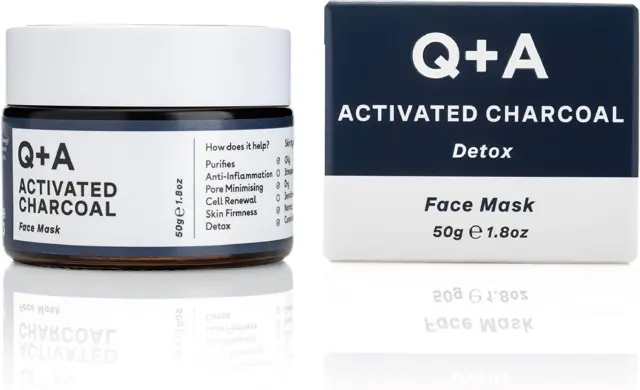 Q+A Activated Charcoal Mask. a Detoxifying Charcoal Cosmetic Mask to Cleanse ...