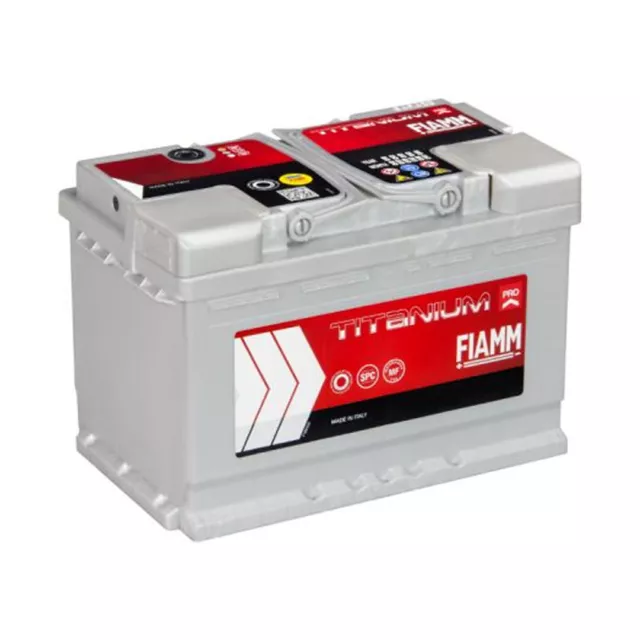 Fiamm Batterie Démarrage Voiture Titane Pro L3 74Ah Ampère 680A (Fr) De Allumage