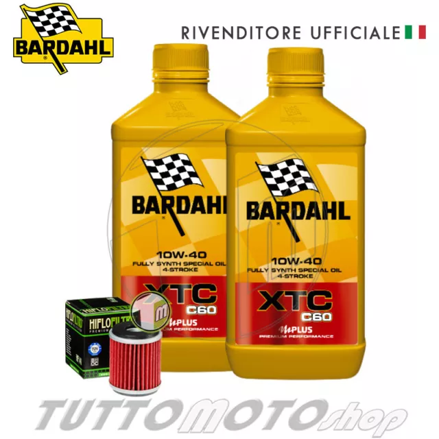 Tagliando YAMAHA YZ 250 F 2003-2020 - Bardahl XTC 10W40 + Filtro olio