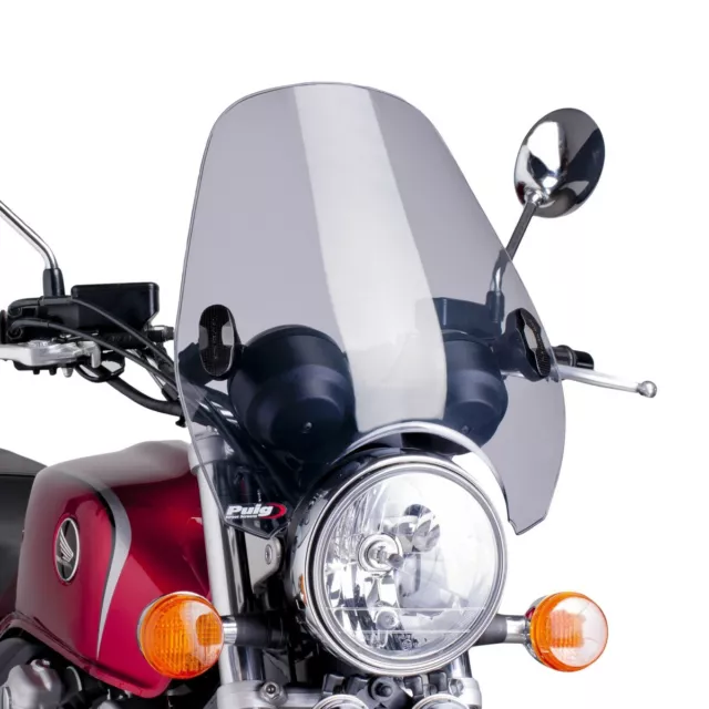 Pare-brise pour Triumph Street Twin Puig Custom II fumé claire