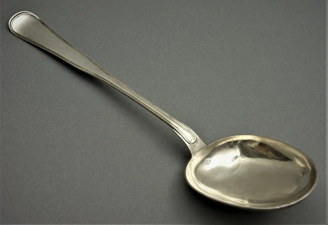 Antiker Vorlege Löffel Silber 36cm Simon Groth Denmark 1871 Kreiberg  (P48)