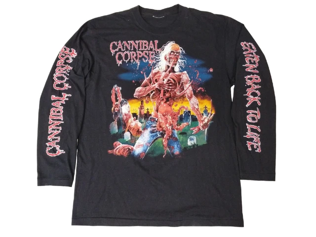 Cannibal corpse eaten back to life death metal music tour bootleg t shirt XL