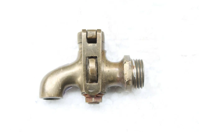 Antique Old Solid Heavy Brass Burglar Proof Water Tap With Lock Hook NH6136