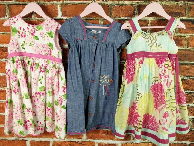 GIRLS BUNDLE 4-5 YEARS NEXT AUTOGRAPH etc PRETTY SUMMER PARTY DRESS SET X3 110CM