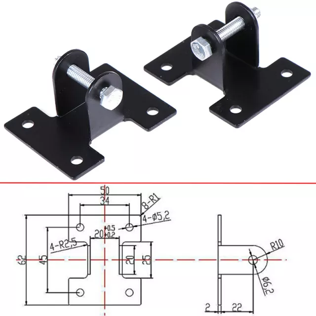 2pcs Mounting Brackets Link for DC12V/24V Linear Actuator Motor Heavy Duty L-wf