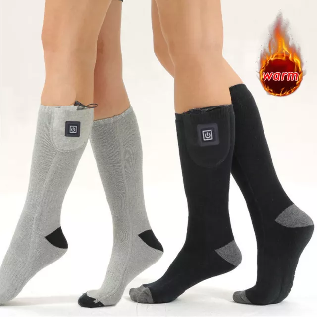 Chaussettes Chauffantes Électriques Chauffe-Pieds Chauds D'hiver Chaussettes 》