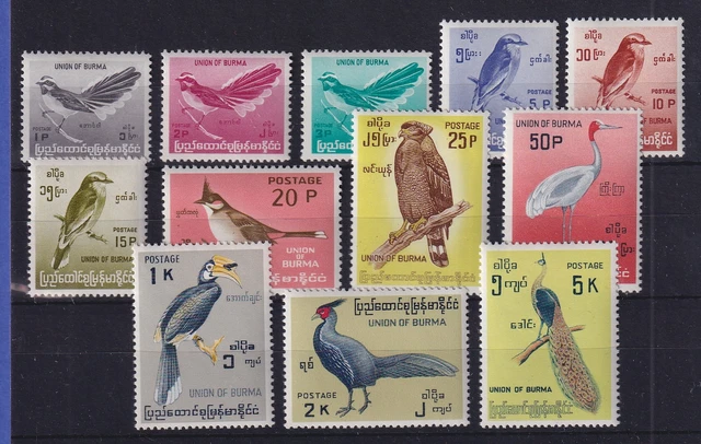 Burma 1964 Vögel Mi.-Nr. 177-188 postfrisch **