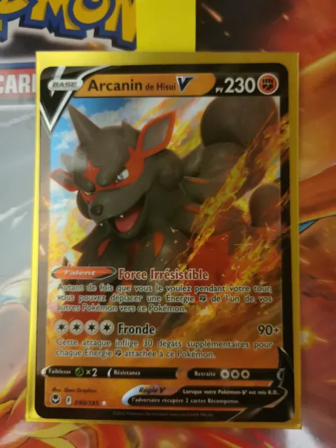 Carte Pokémon Arcanin de Hisui V 090/195 - Tempête Argentée - FR - Neuf