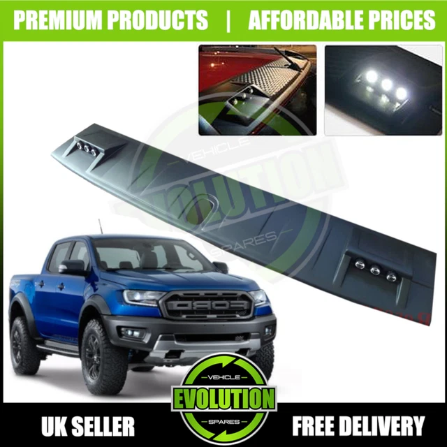 TO FIT FORD RANGER 2012 2018 Roof Spoiler LED Light bar WILDTRACK