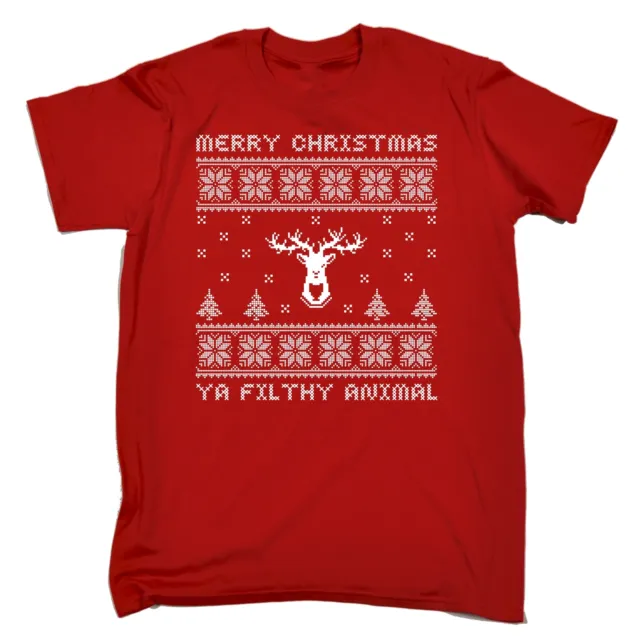 Merry Christmas Ya Filthy Animal T-SHIRT Tee For Him Her Funny Present Gift Xmas
