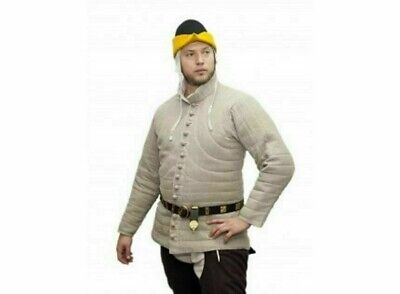 Armour Medievale Spesso Imbottito Gambeson Cappotto Aketon Taglia L Giacca Gilet Armor 